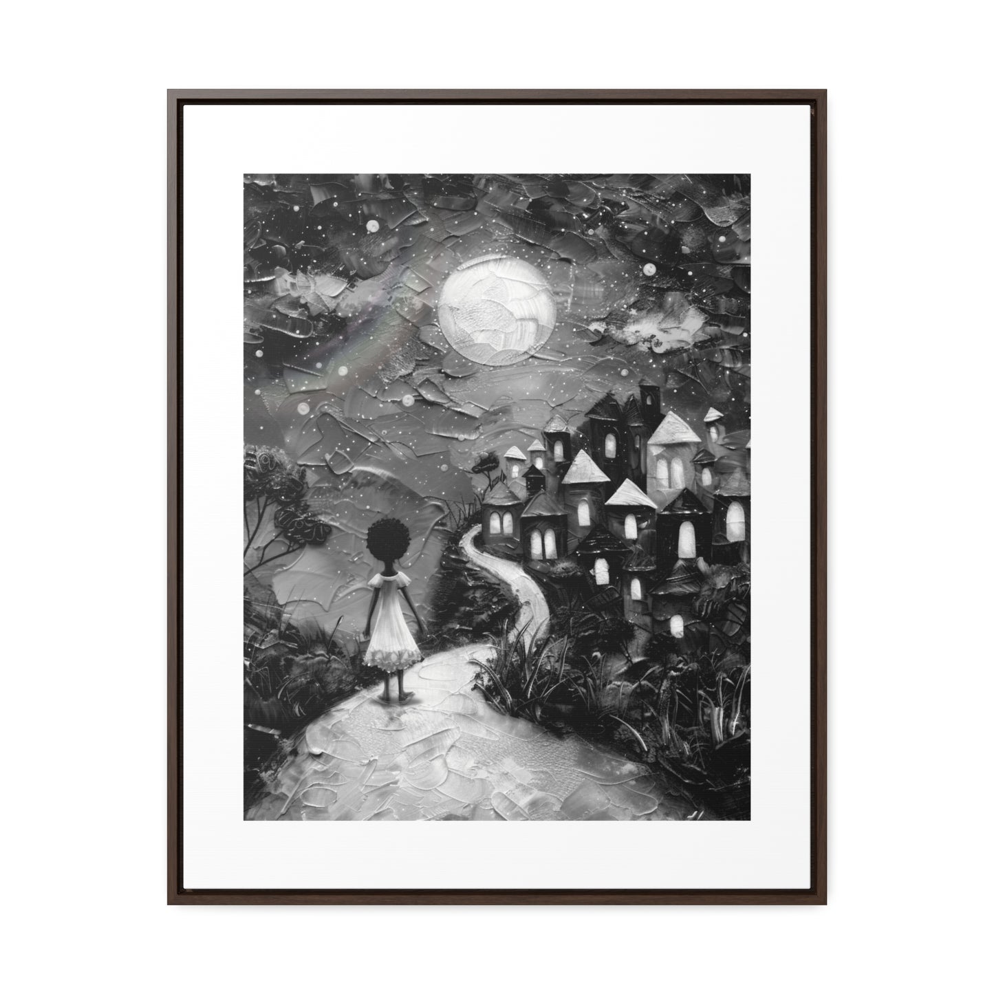 Path to Abundance I - Framed Canvas b&w Wall Art