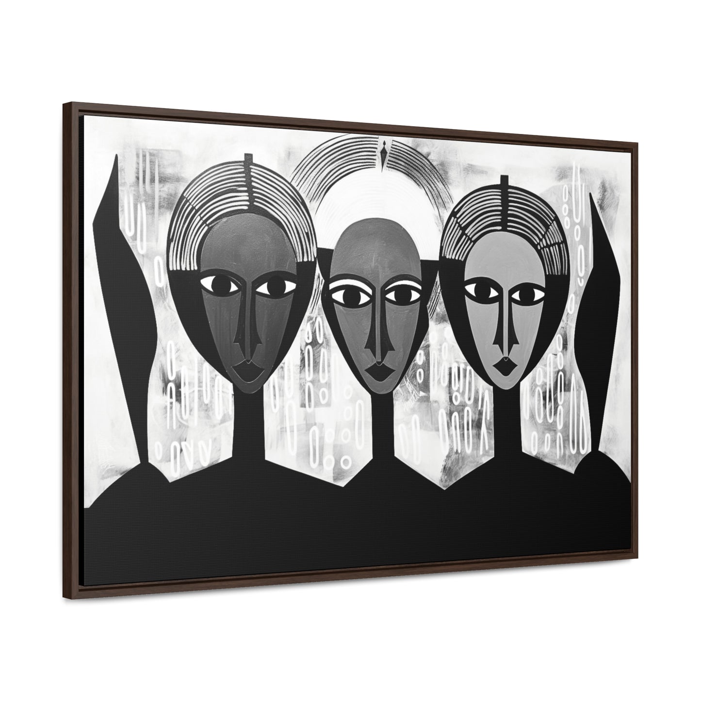 Guardian Angels - Framed Canvas b&w Wall Art
