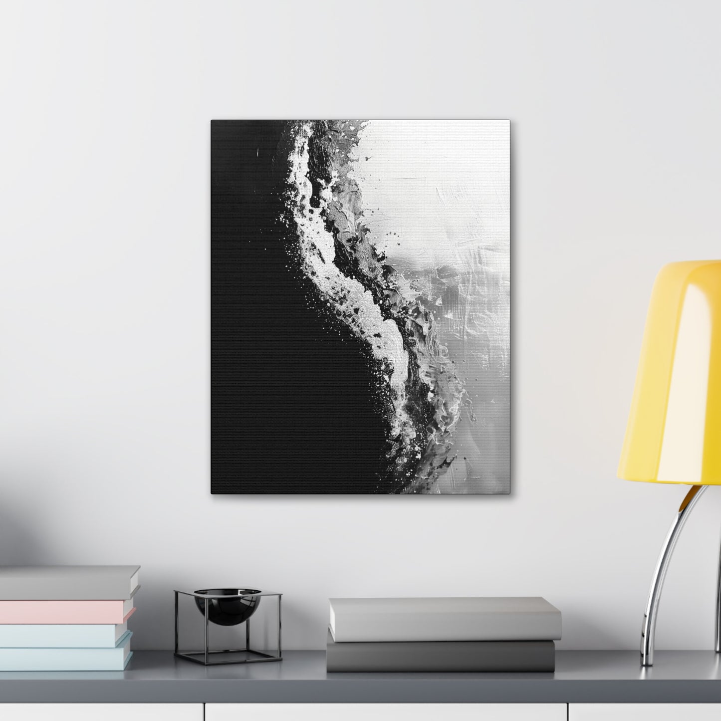 Yin Yang Shore - Canvas b&w Wall Art