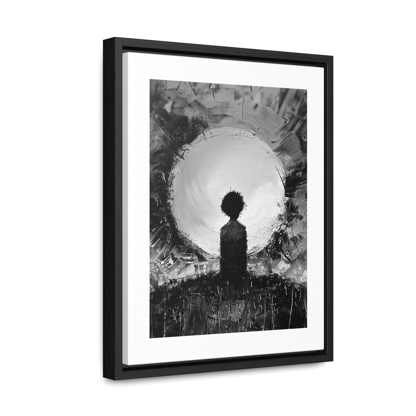 A Dawn of Promise - Framed Canvas b&w Wall Art