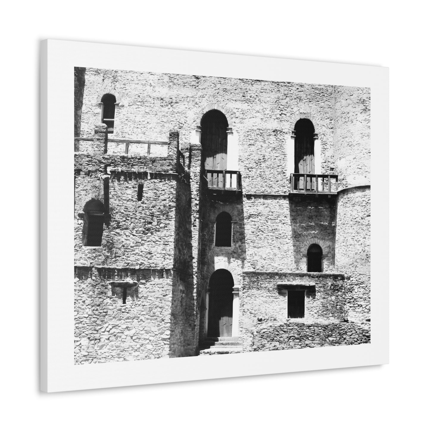 Whispers in Stone - Canvas Photography b&w