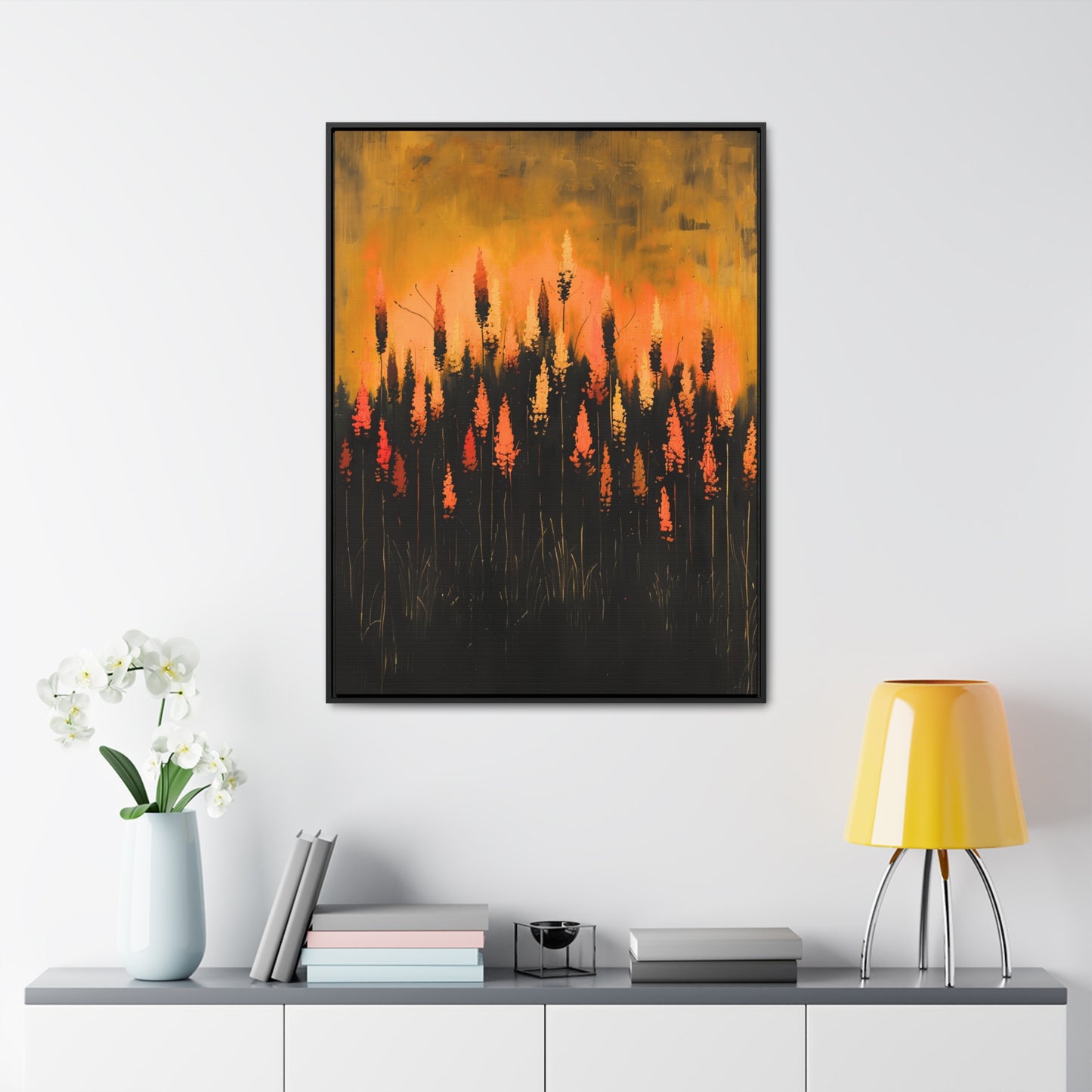 The Calm Before the Bloom - Framed Canvas Wall Art