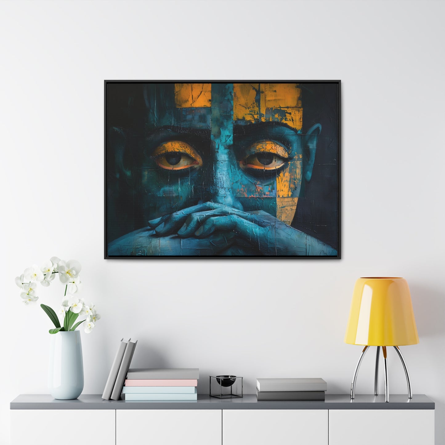 Silent Contemplation - Framed Canvas Wall Art