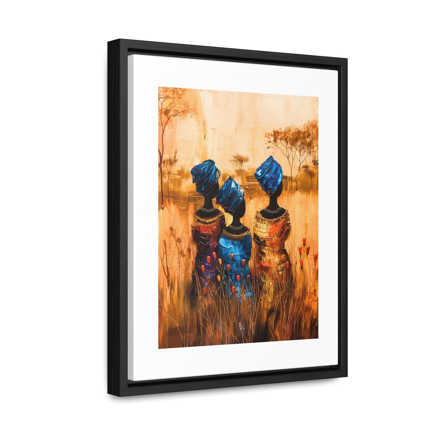 Sisters of the Savannah - Framed Canvas Wall Art