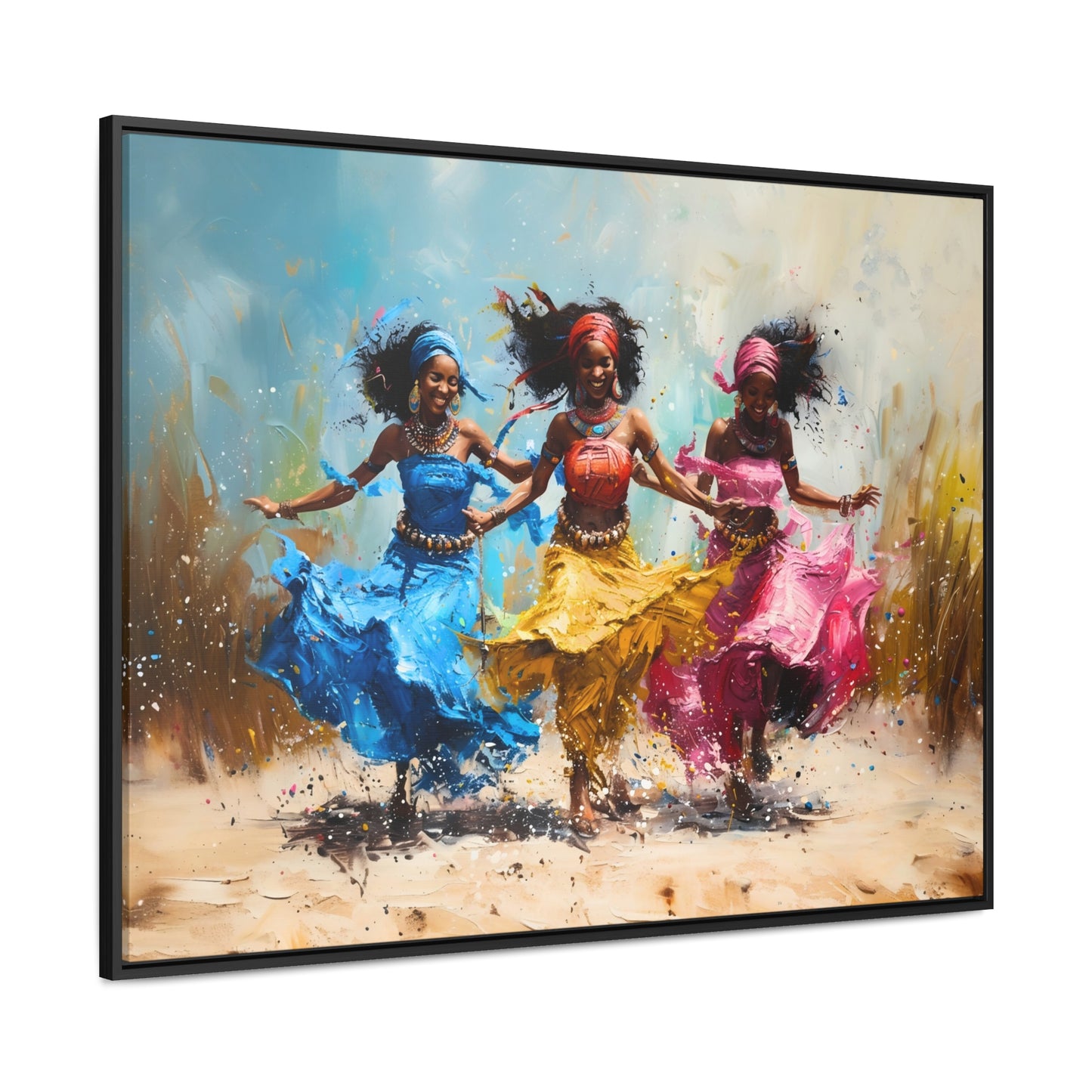 Windswept Rhythm - Framed Canvas Wall Art