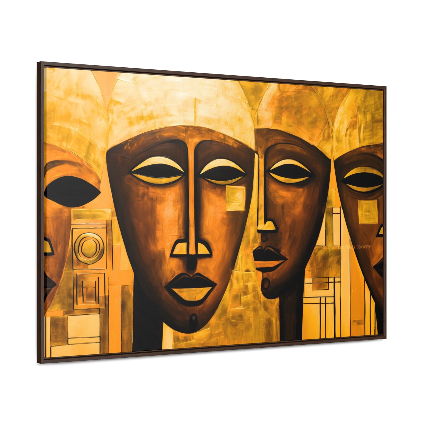 Ancestral Legacy on Ethnic Guise II - Framed Canvas Wall Art