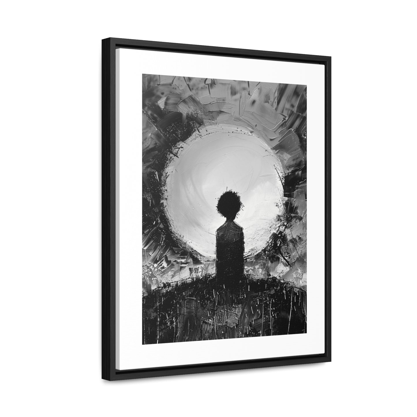 A Dawn of Promise - Framed Canvas b&w Wall Art