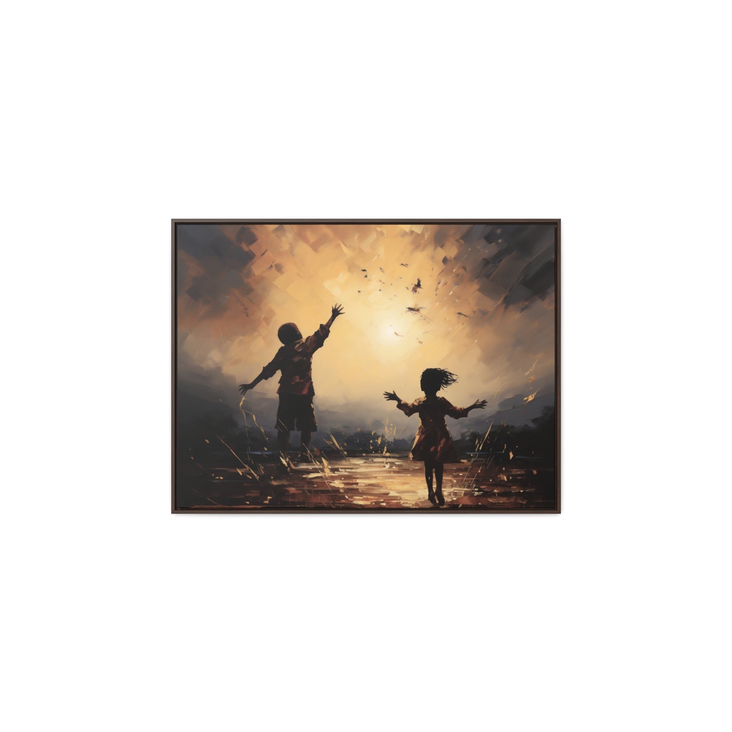 Playing with Light - Framed Canvas Wall Art