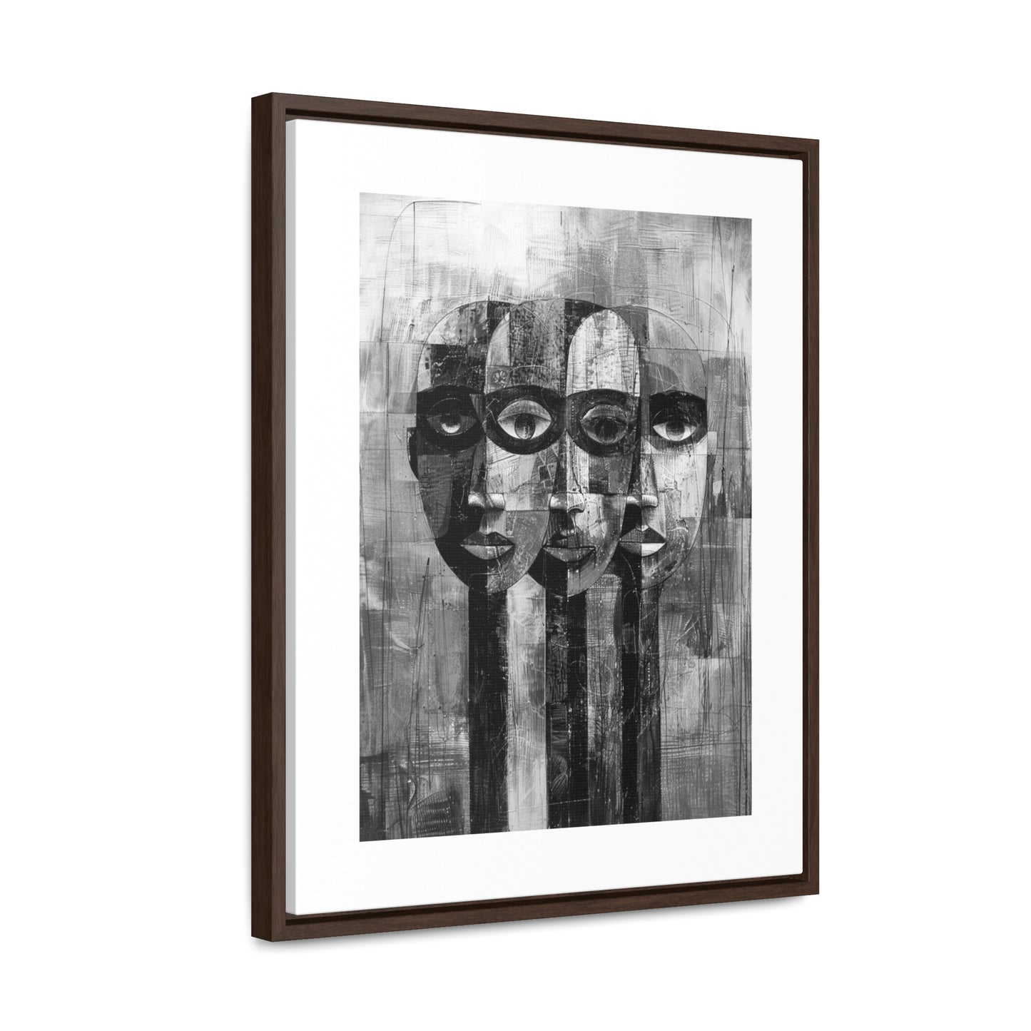Beneath the Veil - Framed Canvas b&w Wall Art