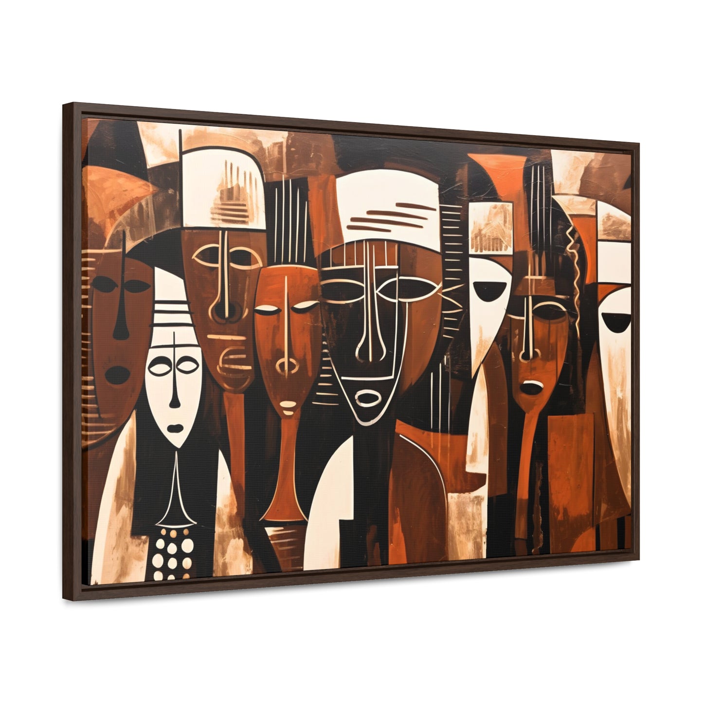 Ancestral Legacy on Ethnic Guise - Framed Canvas Wall Art