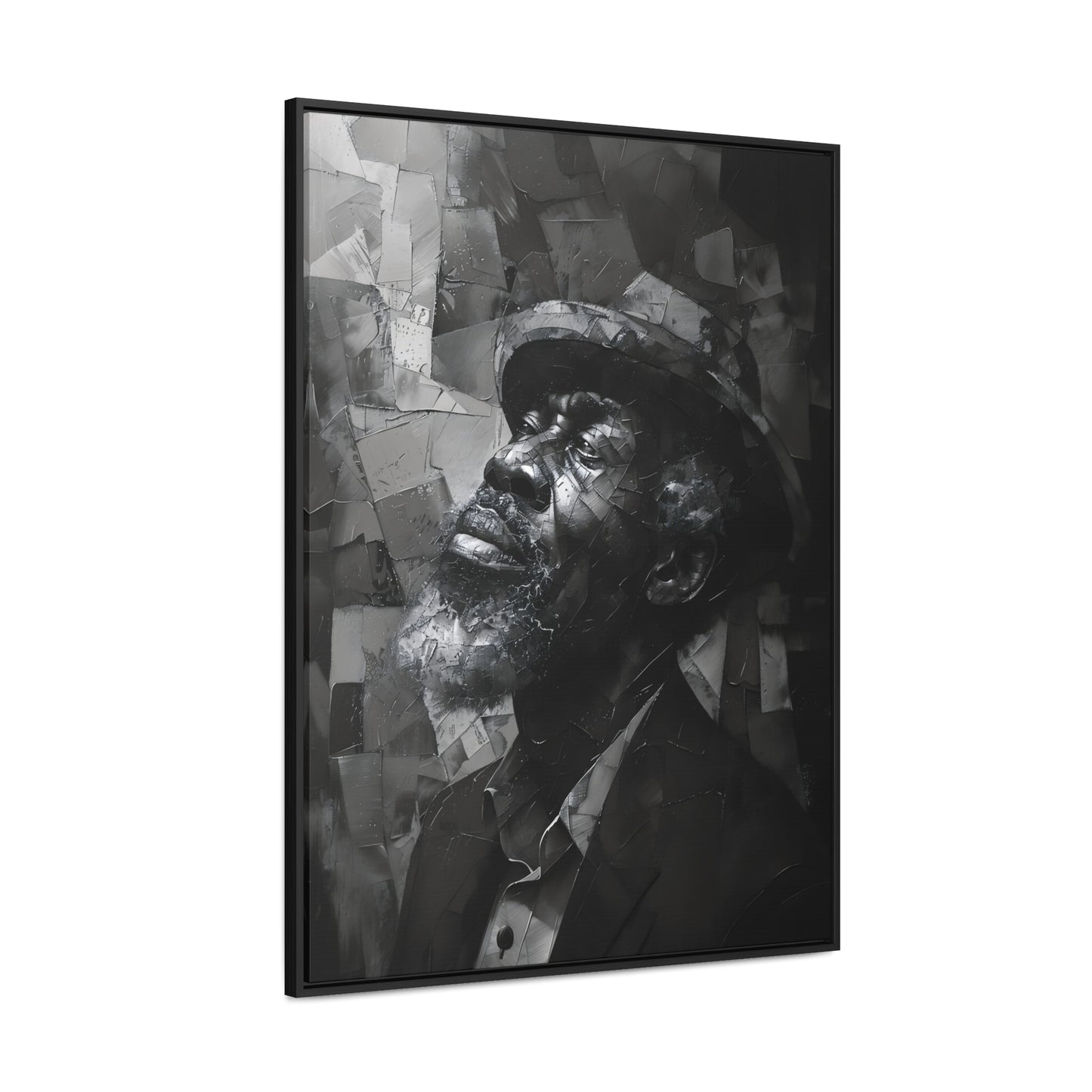 Gratitude's Whisper ተመስገን አምላኬ - Framed Canvas b&w Wall Art