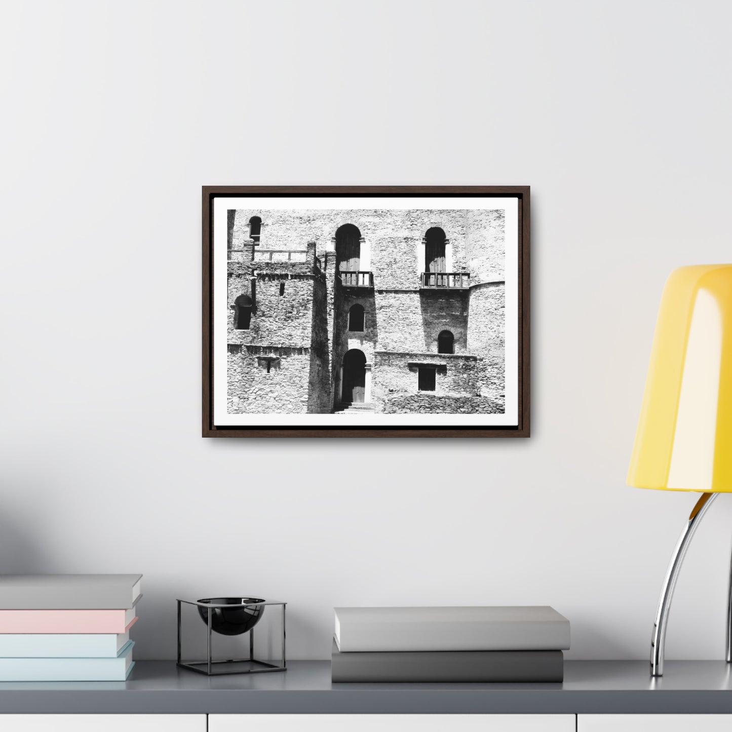 Whispers in Stone - Framed Canvas Photography b&w