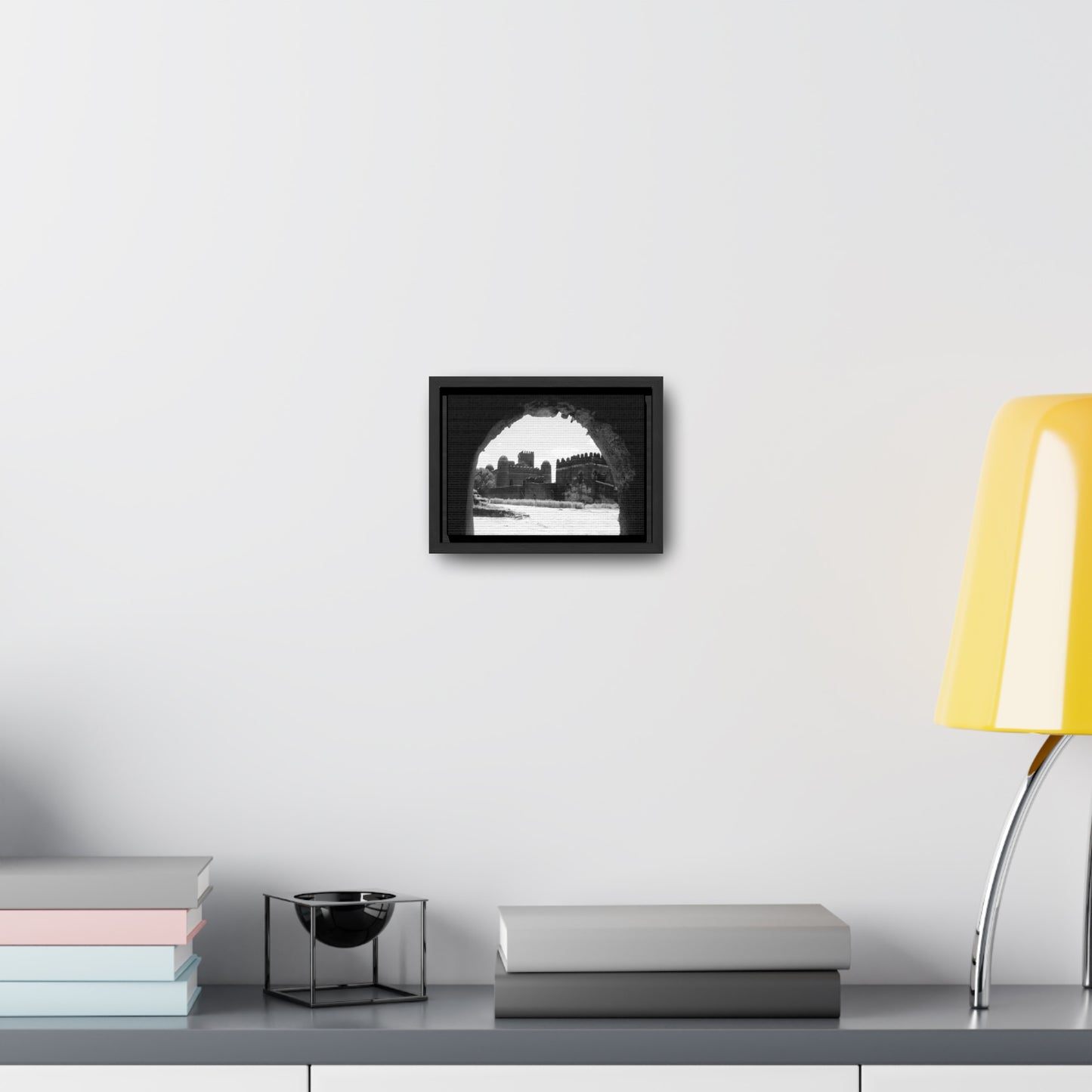 Through the Lion's Jaws - Framed Canvas Photography b&w