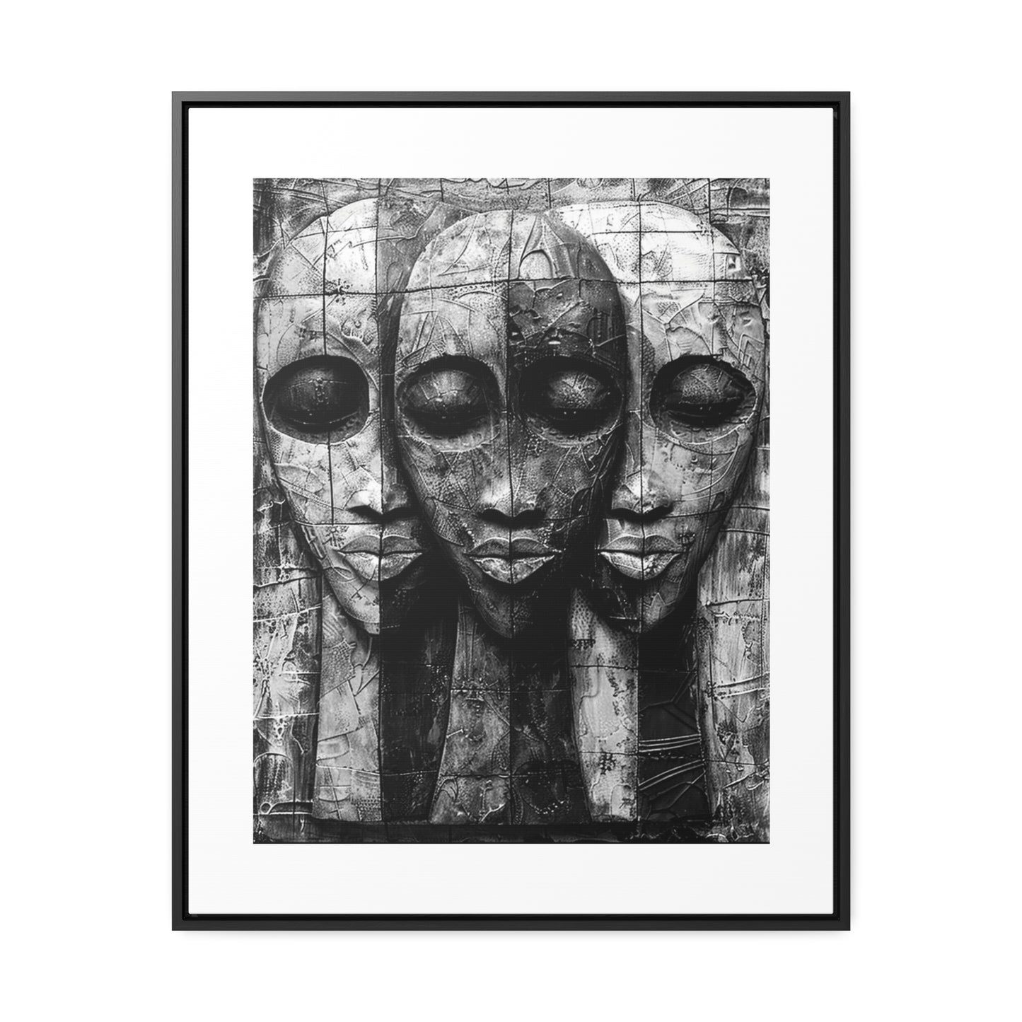 Got your back - Framed Canvas b&w Wall Art