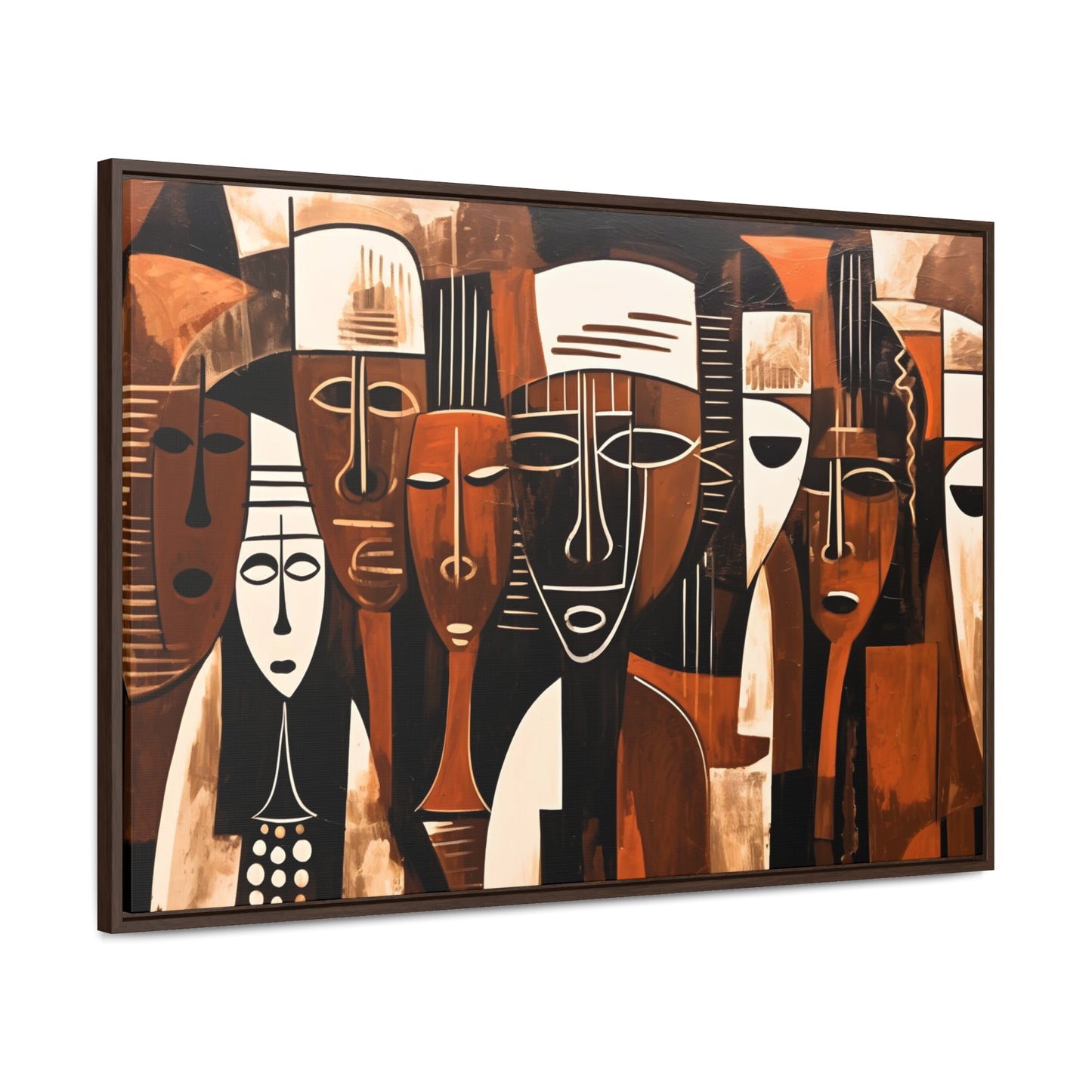 Ancestral Legacy on Ethnic Guise - Framed Canvas Wall Art