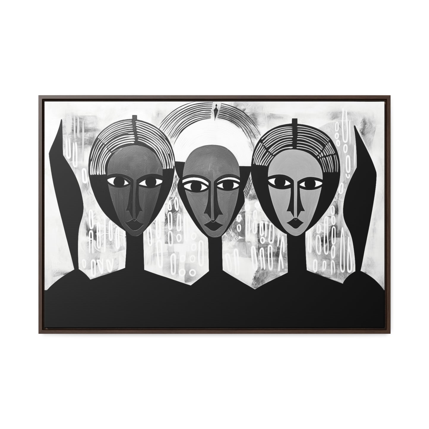 Guardian Angels - Framed Canvas b&w Wall Art