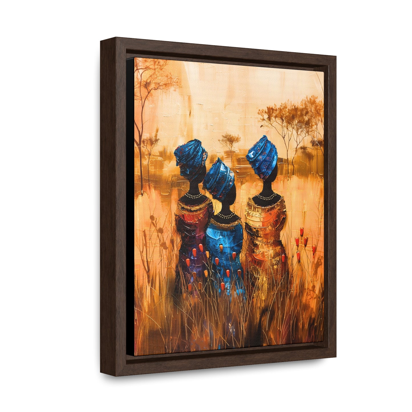 Sisters of the Savannah - Framed Canvas Wall Art