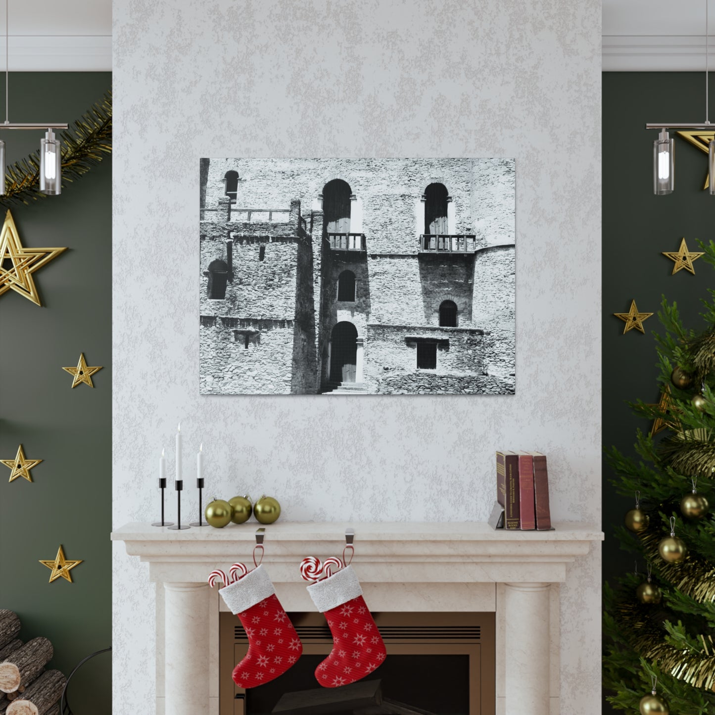 Whispers in Stone - Canvas Photography b&w