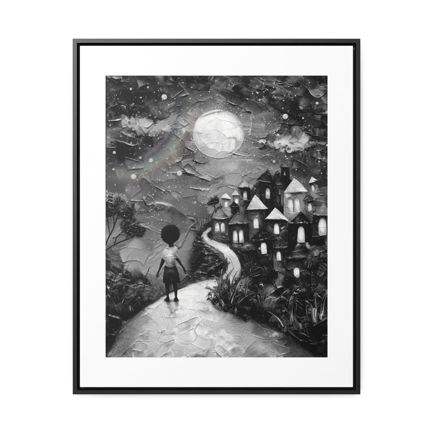 Path to Abundance II - Framed Canvas b&w Wall Art