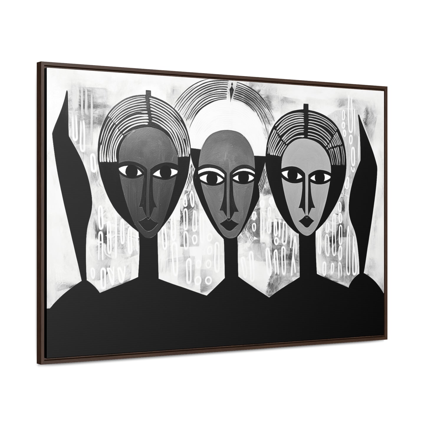 Guardian Angels - Framed Canvas b&w Wall Art