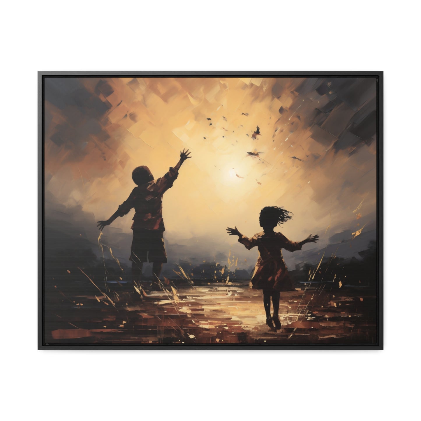 Playing with Light - Framed Canvas Wall Art
