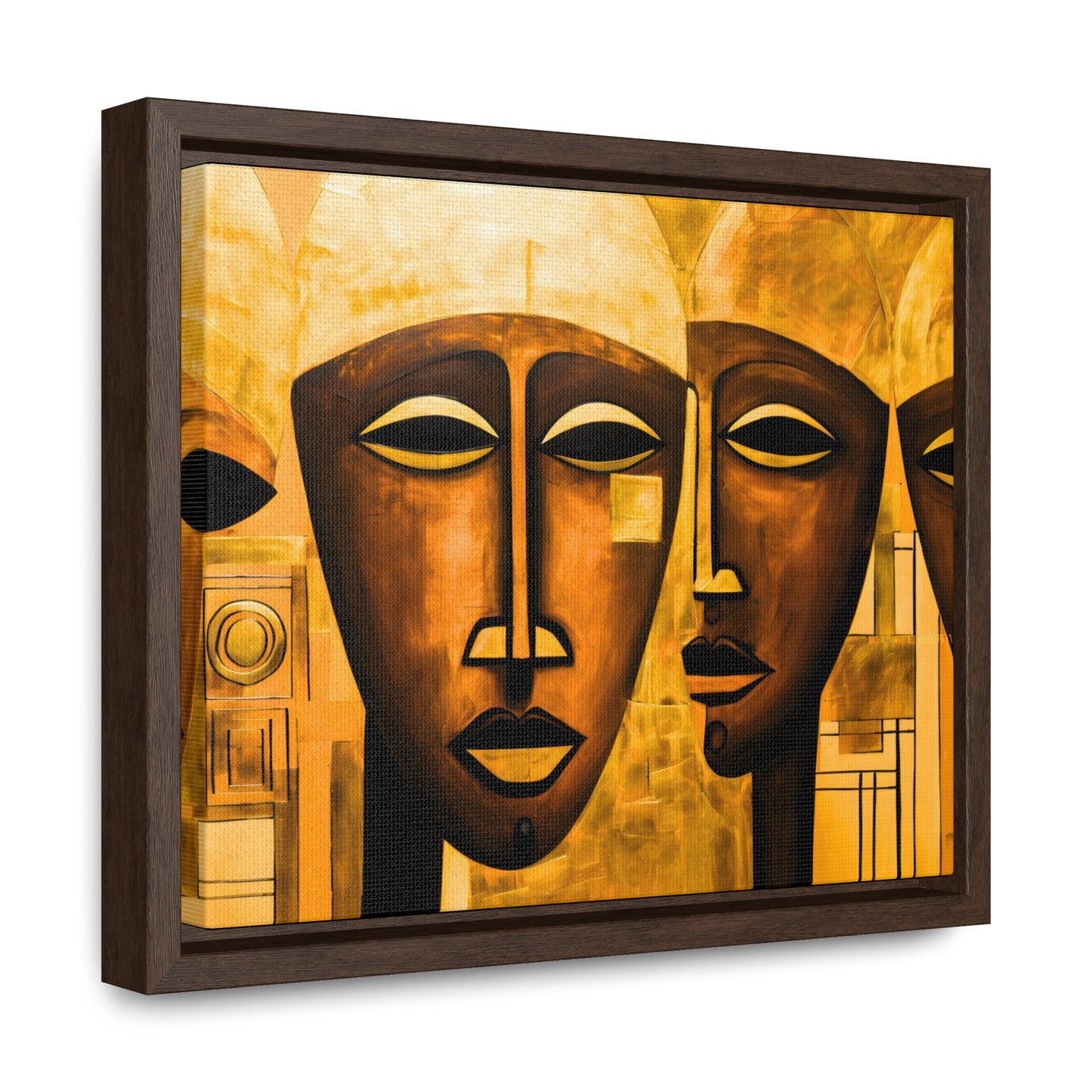 Ancestral Legacy on Ethnic Guise II - Framed Canvas Wall Art