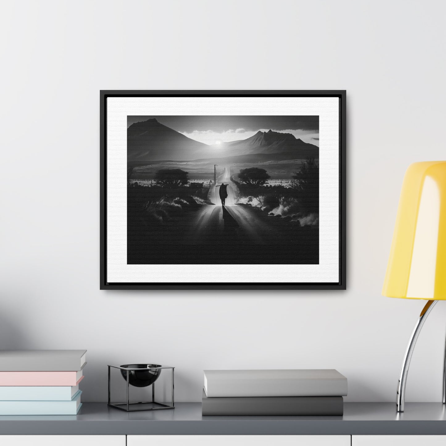 'Not without purpose' - Framed Canvas b&w Wall Art