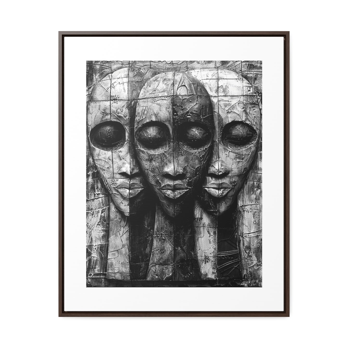 Got your back - Framed Canvas b&w Wall Art