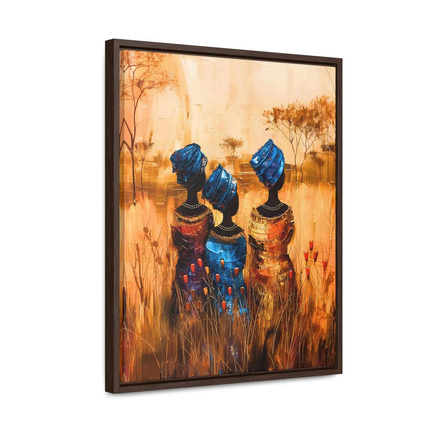 Sisters of the Savannah - Framed Canvas Wall Art