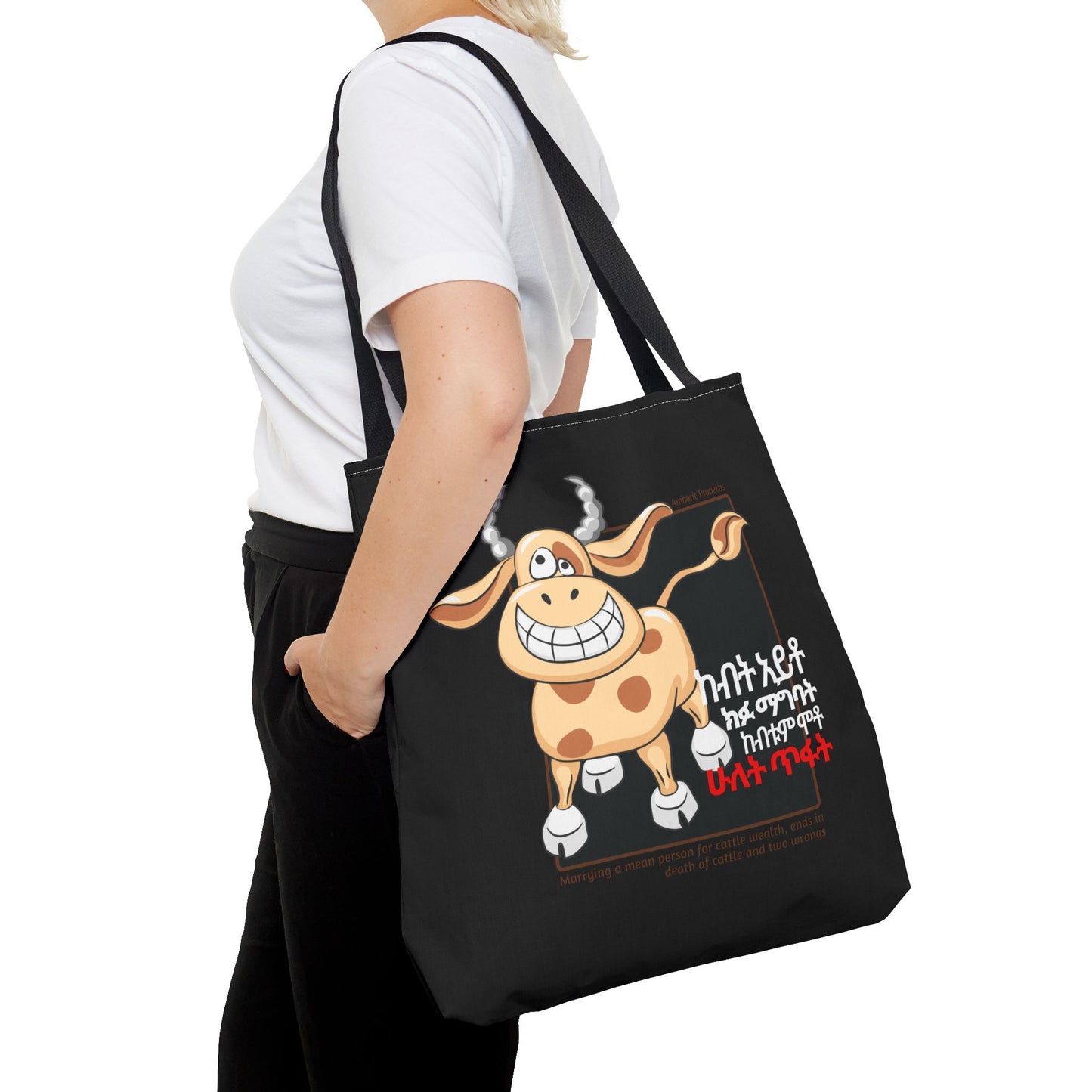 Naughty Proverbs Tote Bag Cows & Goats
