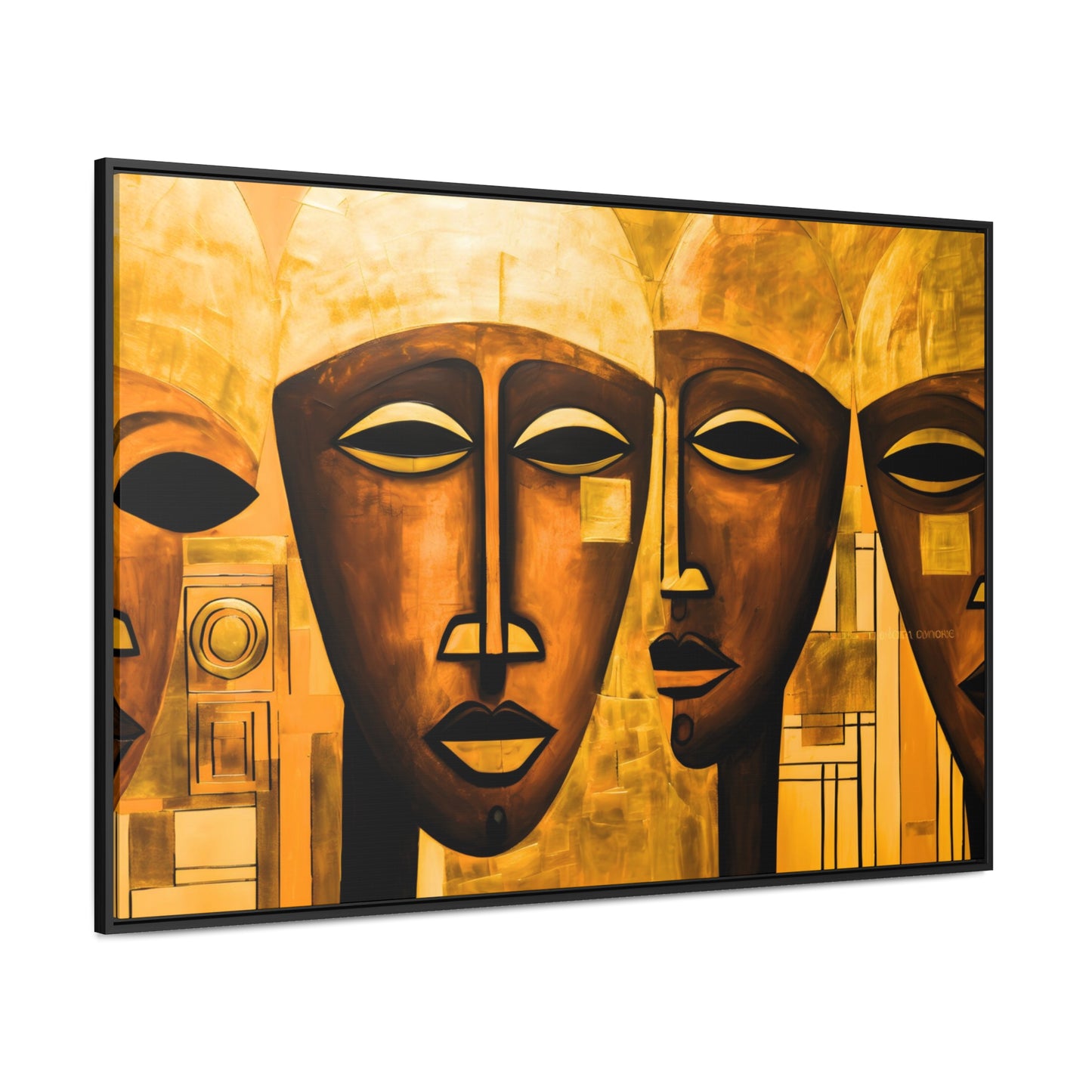 Ancestral Legacy on Ethnic Guise II - Framed Canvas Wall Art