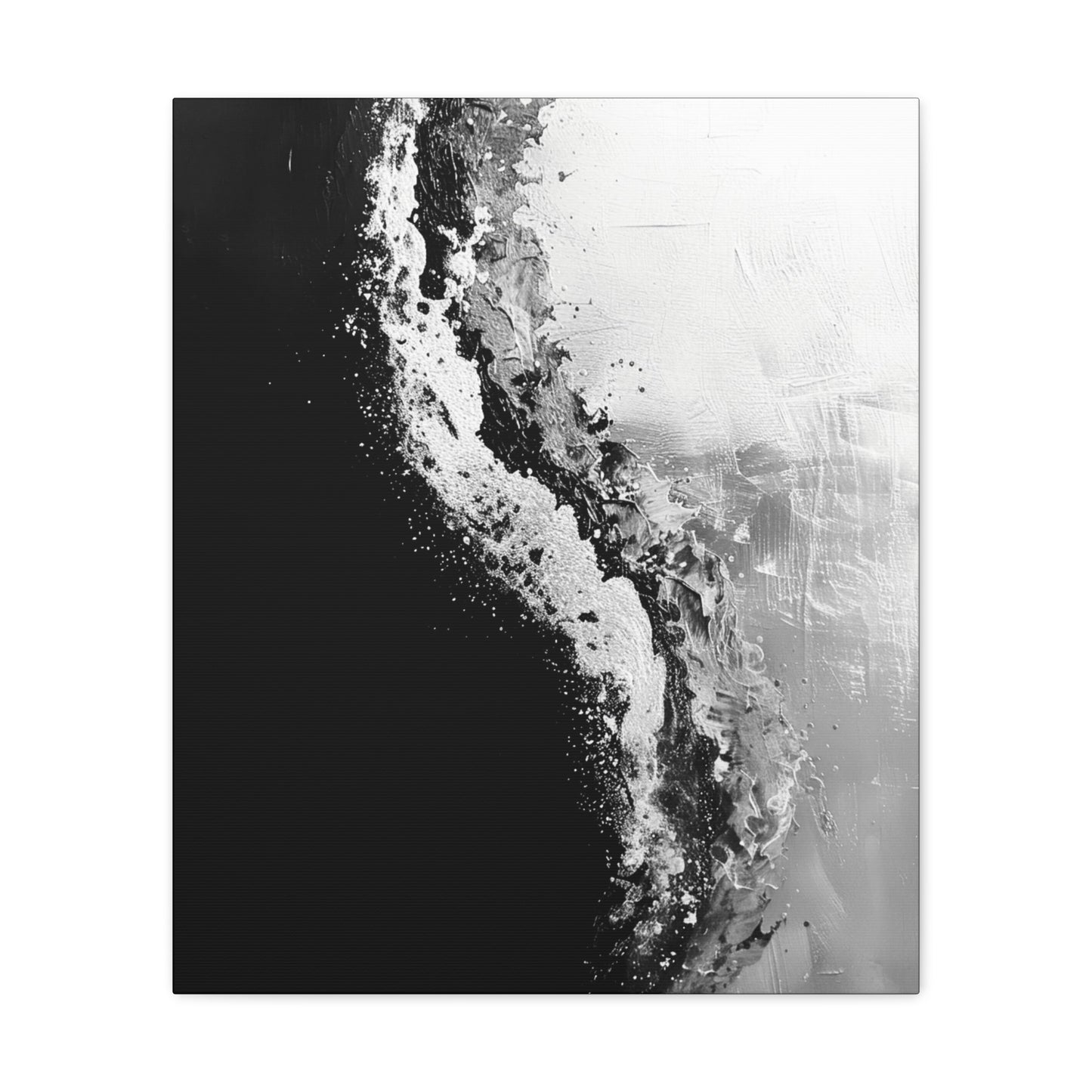 Yin Yang Shore - Canvas b&w Wall Art