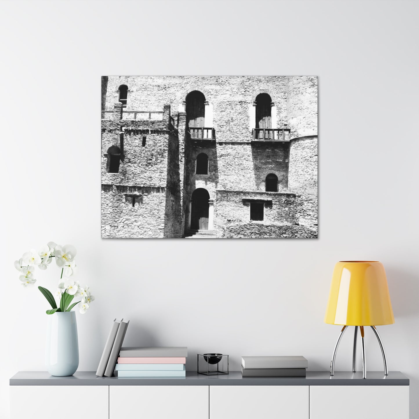 Whispers in Stone - Canvas Photography b&w