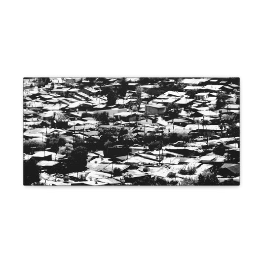 The Hood: a Mercato Mosaic - Canvas b&w Photography