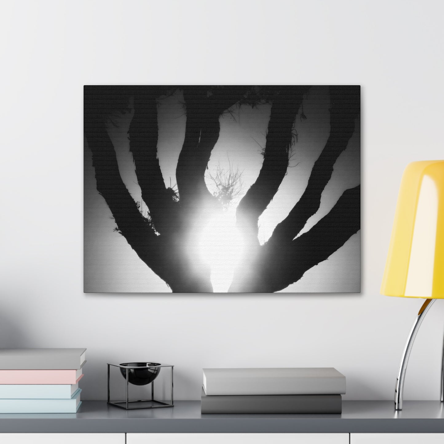 De-Light in the Heart of the Soul - Canvas Photography b/w