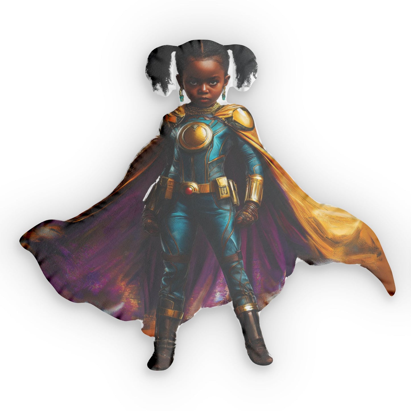 The Superhero Child (upload current photo) - Custom Shaped Pillows