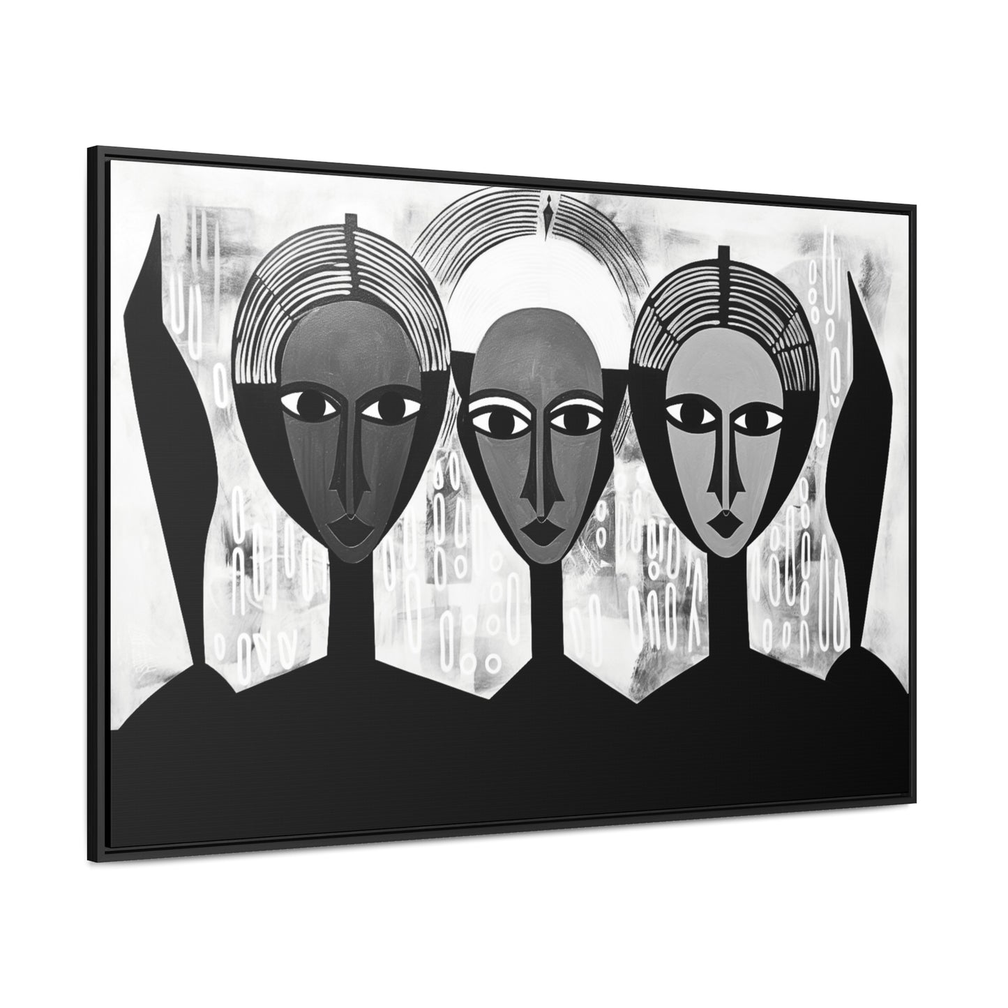 Guardian Angels - Framed Canvas b&w Wall Art