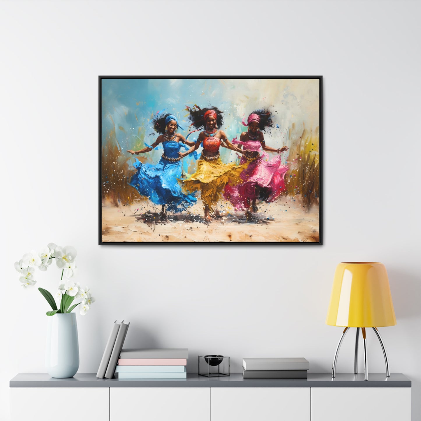 Windswept Rhythm - Framed Canvas Wall Art