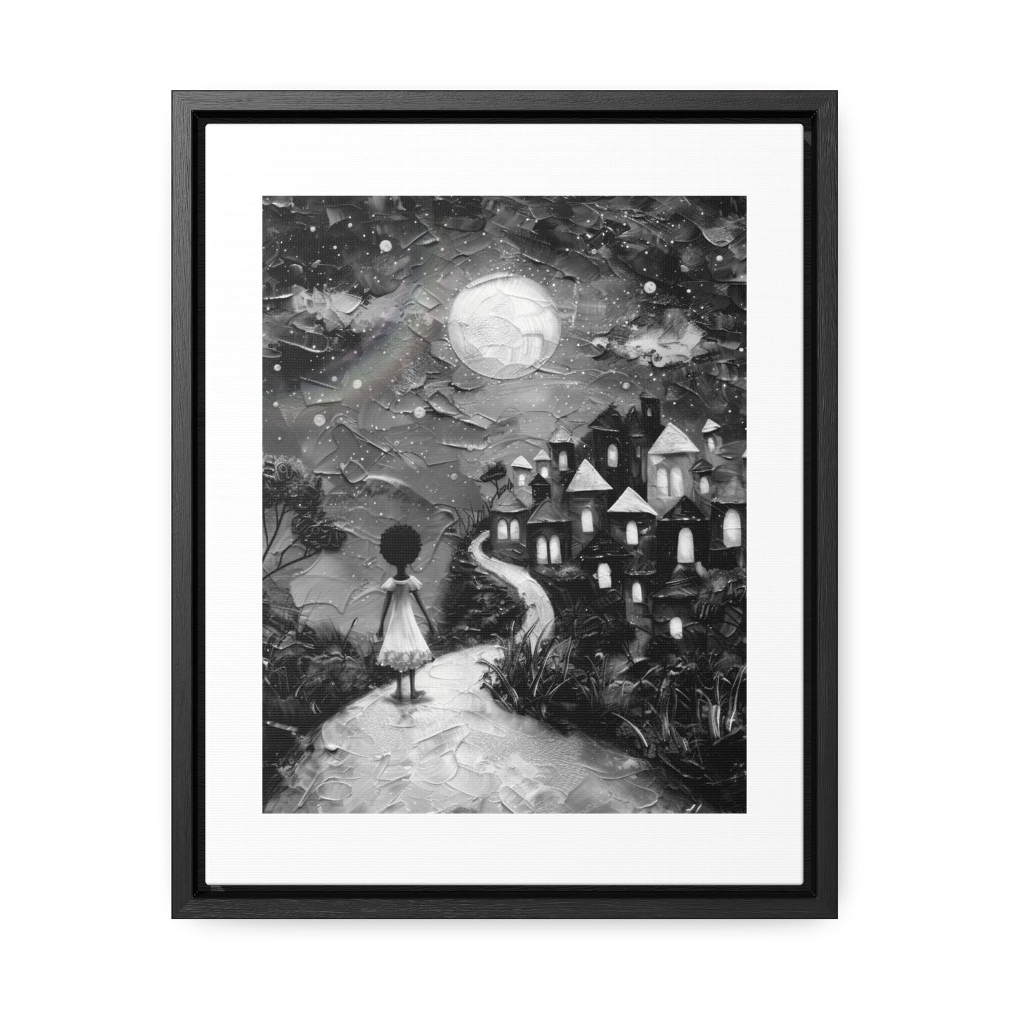 Path to Abundance I - Framed Canvas b&w Wall Art