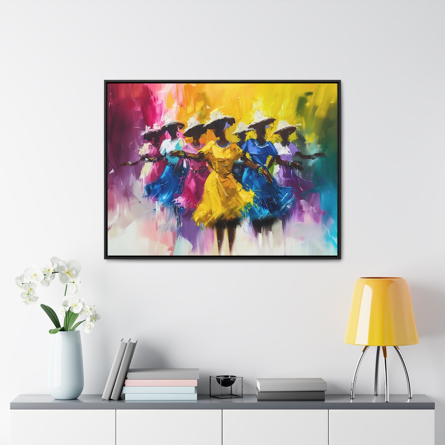 Rhythms of Joy - Framed Canvas Wall Art