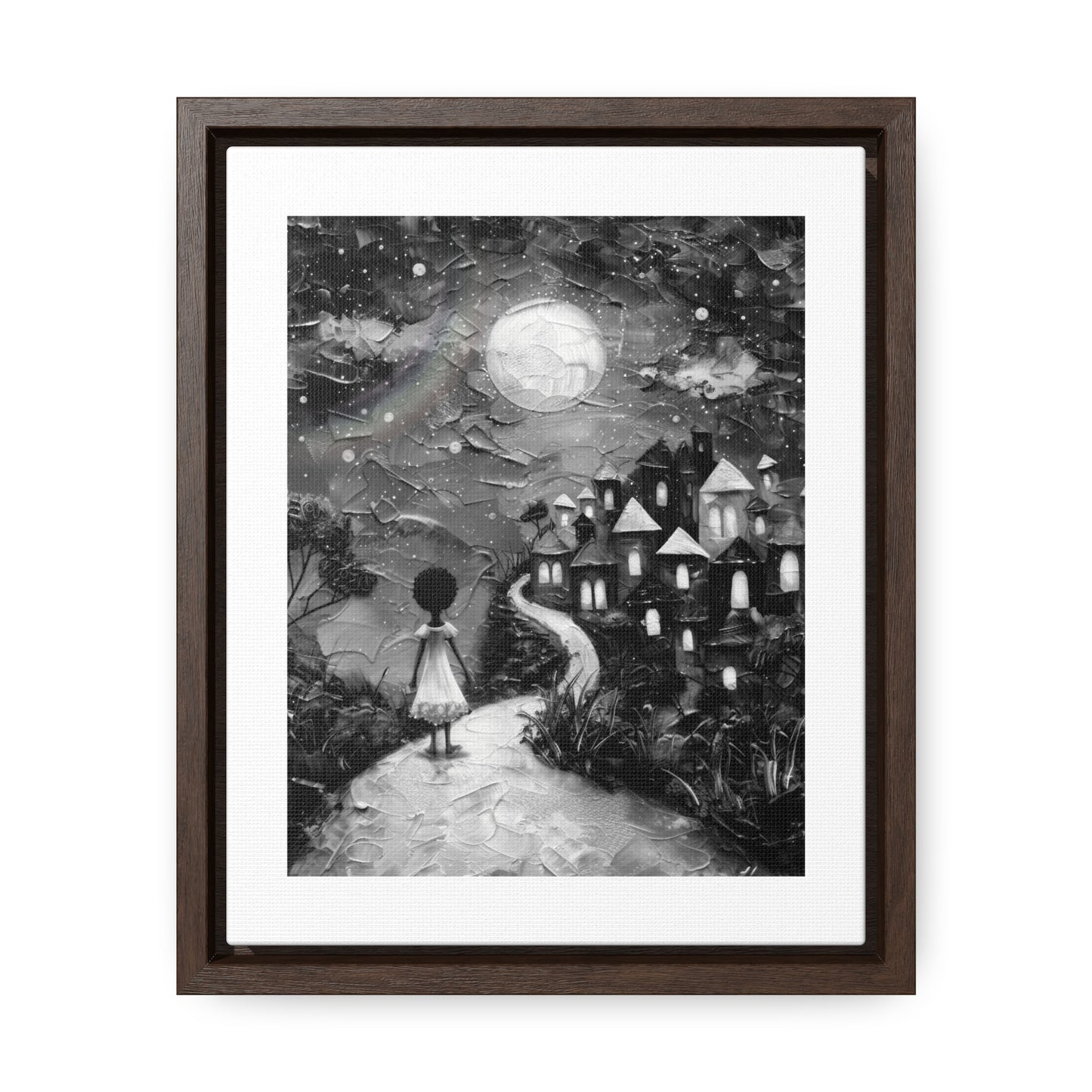 Path to Abundance I - Framed Canvas b&w Wall Art