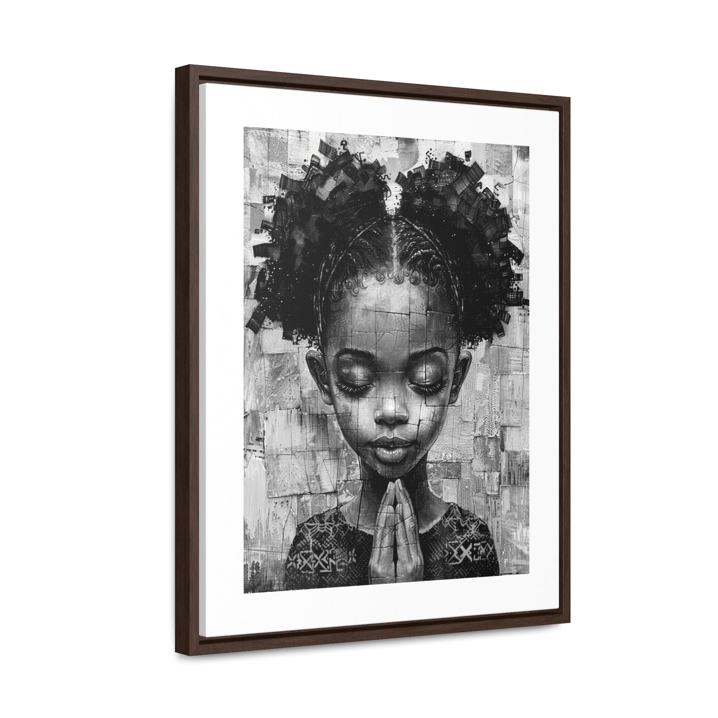 Whispers of Hope - Framed Canvas b&w Wall Art