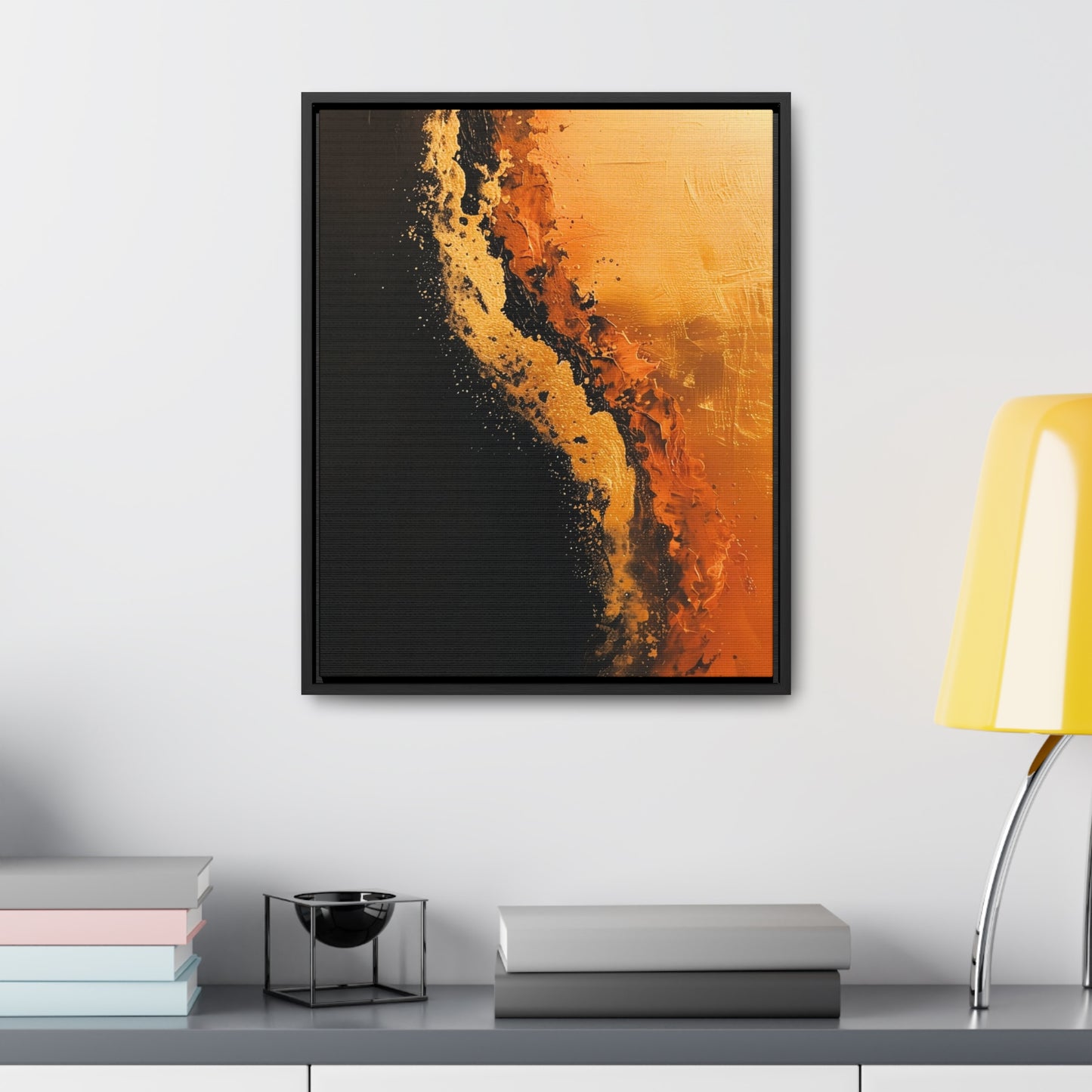 Yin Yang Shore - Framed Canvas Wall Art