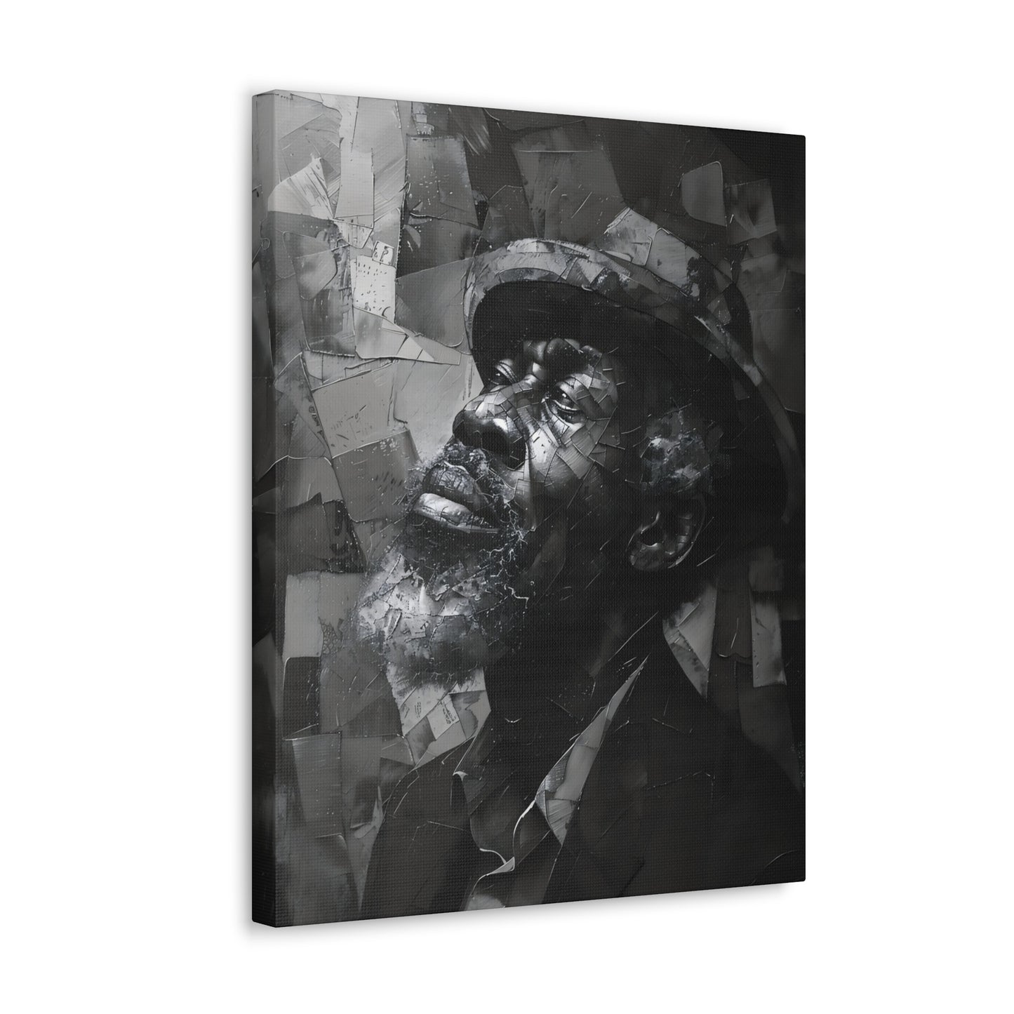 Gratitude's Whisper ተመስገን አምላኬ - Canvas b&w Wall Art