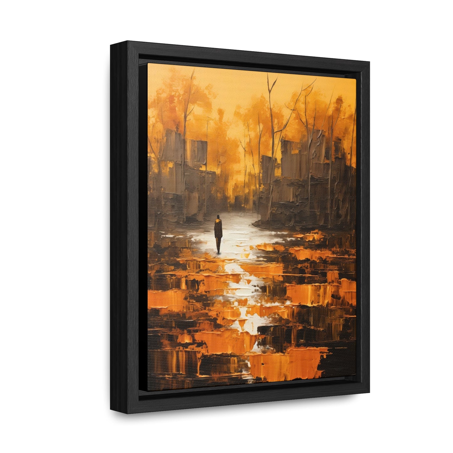 Solitude's Wisdom - Framed Canvas Wall Art