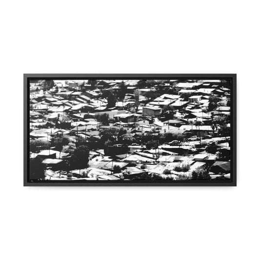 The Hood: a Mercato Mosaic - Framed Canvas b&w Photography