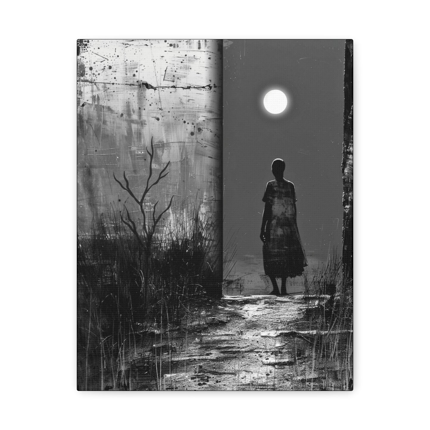 Turned the Corner - Canvas b&w Wall Art