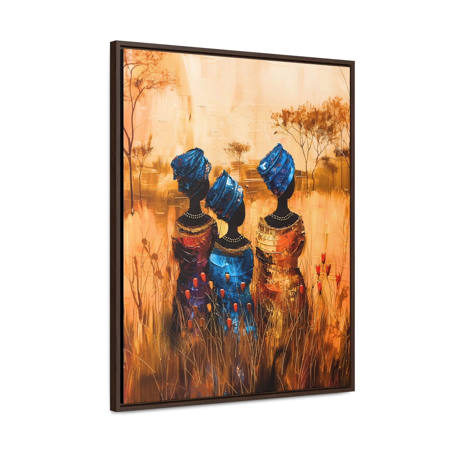 Sisters of the Savannah - Framed Canvas Wall Art