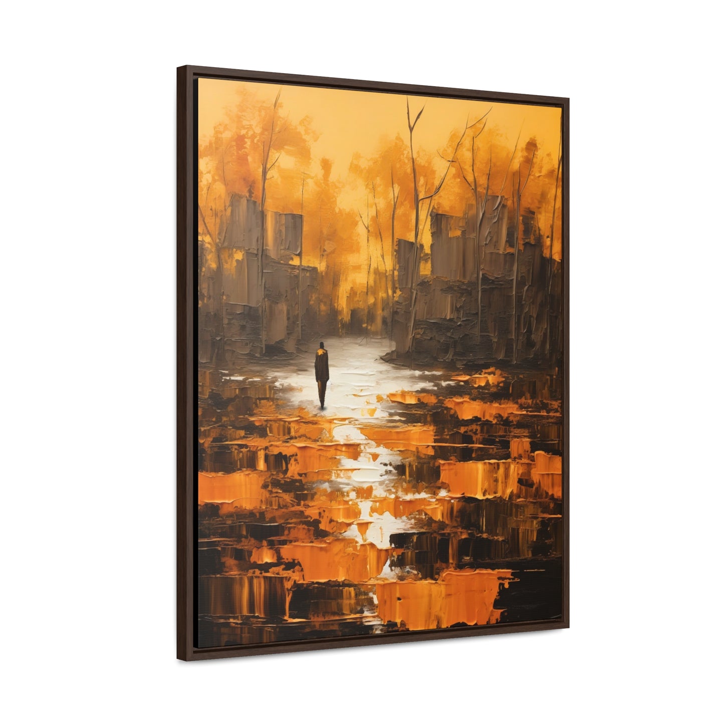 Solitude's Wisdom - Framed Canvas Wall Art