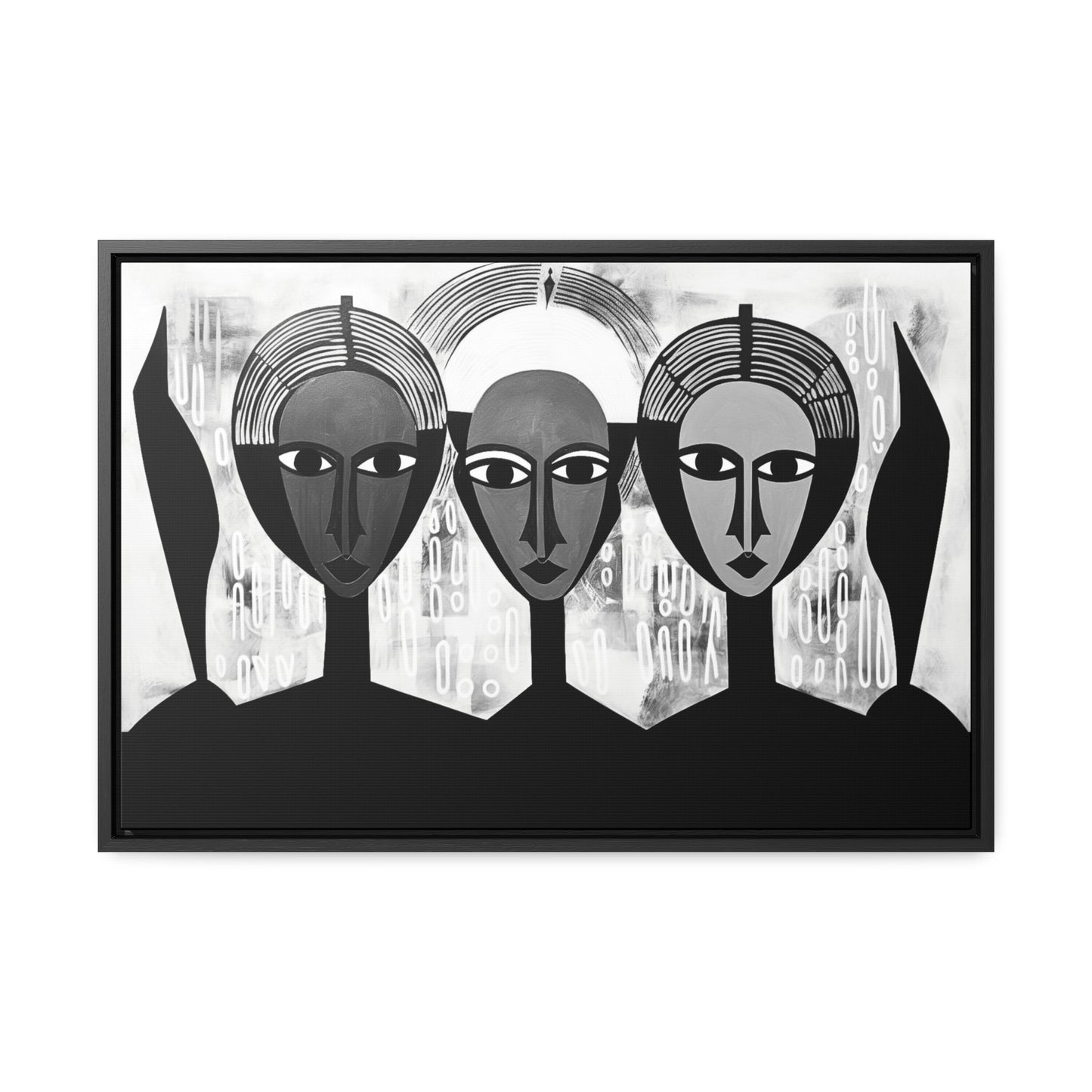 Guardian Angels - Framed Canvas b&w Wall Art